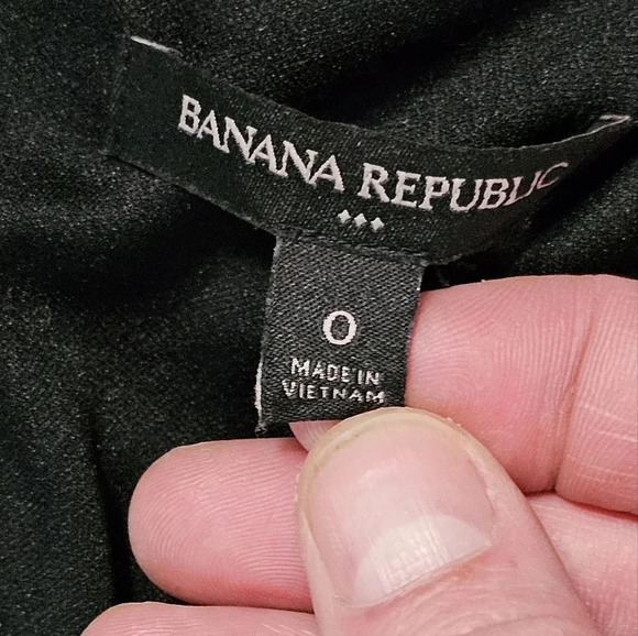 Banana Republic Women's Black Gray Textured Knit Sheath Dress Size 0 Career Lux - Picture 4 of 7